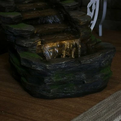 Flash Sale π Sunnydaze Decor Sunnydaze 14"H Electric Polyresin Shale Falls Outdoor Water Fountain with LED Lights π 2 Flash Sale π Sunnydaze Decor Sunnydaze 14"H Electric Polyresin Shale Falls Outdoor Water Fountain with LED Lights π