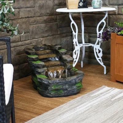 Flash Sale π Sunnydaze Decor Sunnydaze 14"H Electric Polyresin Shale Falls Outdoor Water Fountain with LED Lights π 3 Flash Sale π Sunnydaze Decor Sunnydaze 14"H Electric Polyresin Shale Falls Outdoor Water Fountain with LED Lights π - Image 2
