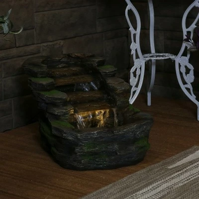 Flash Sale π Sunnydaze Decor Sunnydaze 14"H Electric Polyresin Shale Falls Outdoor Water Fountain with LED Lights π 8 Flash Sale π Sunnydaze Decor Sunnydaze 14"H Electric Polyresin Shale Falls Outdoor Water Fountain with LED Lights π - Image 7