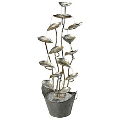 Cheap π Design Toscano Rain Forest Leaves Cascading Metal Fountain - Silver π 3 Cheap π Design Toscano Rain Forest Leaves Cascading Metal Fountain - Silver π