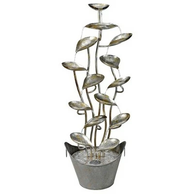 Cheap π Design Toscano Rain Forest Leaves Cascading Metal Fountain - Silver π 4 Cheap π Design Toscano Rain Forest Leaves Cascading Metal Fountain - Silver π - Image 2