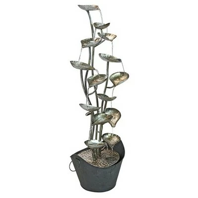 Cheap π Design Toscano Rain Forest Leaves Cascading Metal Fountain - Silver π 5 Cheap π Design Toscano Rain Forest Leaves Cascading Metal Fountain - Silver π - Image 3