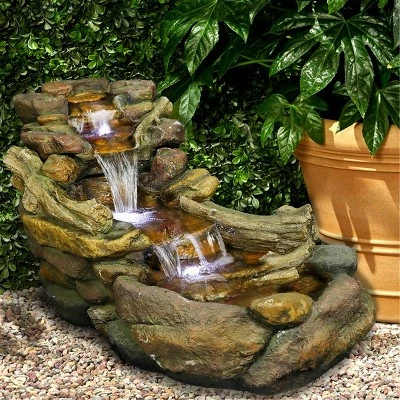 Coupon π 19" Outdoor Wooden Tiered Rocky River Stream Fountain - Watnature π€© 4 Coupon π 19" Outdoor Wooden Tiered Rocky River Stream Fountain - Watnature π€© - Image 2