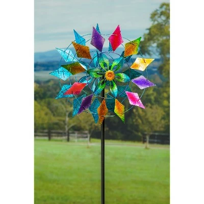 Outlet π₯° Evergreen 75"H Wind Spinner, Diamond Circle- Fade and Weather Resistant Outdoor Decor π 3 Outlet π₯° Evergreen 75"H Wind Spinner, Diamond Circle- Fade and Weather Resistant Outdoor Decor π