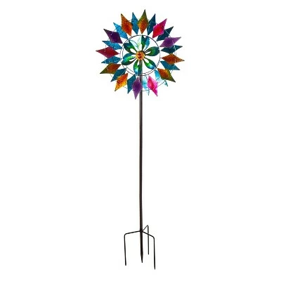 Outlet π₯° Evergreen 75"H Wind Spinner, Diamond Circle- Fade and Weather Resistant Outdoor Decor π 4 Outlet π₯° Evergreen 75"H Wind Spinner, Diamond Circle- Fade and Weather Resistant Outdoor Decor π - Image 2