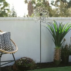 Best deal 🥰 58" Iron Galvanized Windmill Garden Stake Gray - Alpine Corporation 🔔 -Garden Decor Shop unnamed file 13740