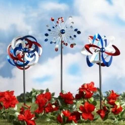 Deals 🌟 The Lakeside Collection Lakeside Garden Wind Spinner Pinwheel Stakes - Set of 3 👏 -Garden Decor Shop unnamed file 13759