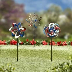 Deals 🌟 The Lakeside Collection Lakeside Garden Wind Spinner Pinwheel Stakes - Set of 3 👏 -Garden Decor Shop unnamed file 13760