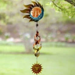 Deals 🔔 The Lakeside Collection Lakeside Celestial Iron and Glass Hanging Wind Spinner for Outdoors 👏 -Garden Decor Shop unnamed file 13768