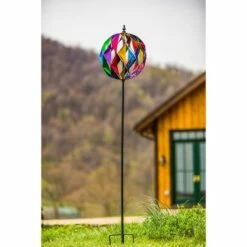 Outlet π Evergreen 75-inch Colorful Ball Outdoor Safe Kinetic Wind Spinner Garden Stake π―