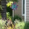Buy ⭐ Alpine Corporation 64" Jeweled Colorful Metal Dual Floral Wind Spinner Garden Stake Aqua/Purple 🤩 -Garden Decor Shop unnamed file 13836