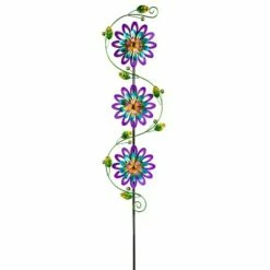 Hot Sale 👍 Evergreen 71"H Garden Stake with Spinning Flowers, Violet Trio- 🥰 7 Hot Sale 👍 Evergreen 71"H Garden Stake with Spinning Flowers, Violet Trio- 🥰 -Garden Decor Shop unnamed file 13843