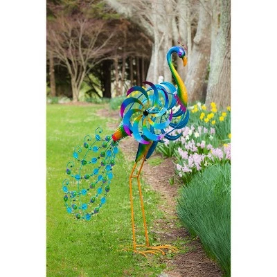 Promo ⌛ Evergreen 68"H Statement Peacock Wind Spinner 🤩 2 Promo ⌛ Evergreen 68"H Statement Peacock Wind Spinner 🤩