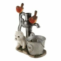 New π Zingz & Thingz Zingz & Thingz 12.25" Polyresin Little Pup and Water Pump Statue π₯°