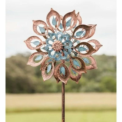 New π Wind & Weather Copper-Colored Metal Lily Wind Spinner π 2 New π Wind & Weather Copper-Colored Metal Lily Wind Spinner π