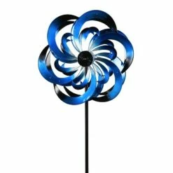 Brand new 🌟 Evergreen 75"H Solar Wind Spinner, Blue Waves 💯 -Garden Decor Shop unnamed file 13904