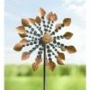 Best Sale 🎉 Wind & Weather Weathered Gray and Bronze-Colored Metal Cups and Leaves Wind Spinner 🌟 -Garden Decor Shop unnamed file 13905