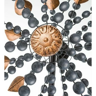 Best Sale π Wind & Weather Weathered Gray and Bronze-Colored Metal Cups and Leaves Wind Spinner π 4 Best Sale π Wind & Weather Weathered Gray and Bronze-Colored Metal Cups and Leaves Wind Spinner π - Image 2