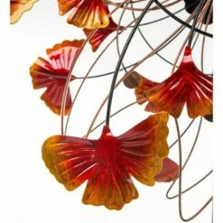 Discount 👏 Wind & Weather Metal Ginkgo Leaves Wind Spinner In Autumn Hues With Abstract Wire Forms 🥰 -Garden Decor Shop unnamed file 13924
