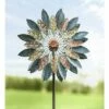 Promo 🔔 Wind & Weather Metal Wind Spinner with Patina-Like Blue, Golden and Bronze-Colored Leaves with Intricate Filigree Cutouts 😀 -Garden Decor Shop unnamed file 13927