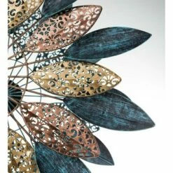 Promo 🔔 Wind & Weather Metal Wind Spinner with Patina-Like Blue, Golden and Bronze-Colored Leaves with Intricate Filigree Cutouts 😀 -Garden Decor Shop unnamed file 13928