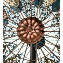 Promo 🔔 Wind & Weather Metal Wind Spinner with Patina-Like Blue, Golden and Bronze-Colored Leaves with Intricate Filigree Cutouts 😀 -Garden Decor Shop unnamed file 13929