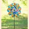 Top 10 ⭐ Wind & Weather Colorful Waves Metal Wind Spinner With Glass Balls 🌟