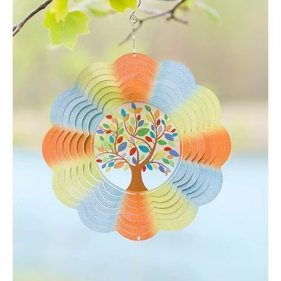 Brand new β Wind & Weather Tree of Life Optical Illusion Hanging Metal Spinner π 3 Brand new β Wind & Weather Tree of Life Optical Illusion Hanging Metal Spinner π