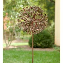Outlet 🎉 Wind & Weather Copper-Colored Tree of Life Metal Wind Spinner 🔔 -Garden Decor Shop unnamed file 13952