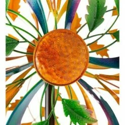 Wholesale 😍 Wind & Weather Colorful Tail Feathers Dual-Rotor Metal Wind Spinner 🎉 -Garden Decor Shop unnamed file 13968