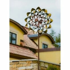 Top 10 🔥 Evergreen 75"H Wind Spinner, Copper and Gold Flower 👏 -Garden Decor Shop unnamed file 13977