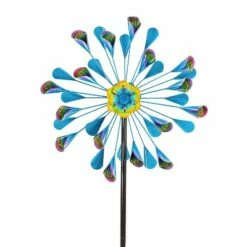 Deals π Evergreen 75"H Wind Spinner, Blue and Purple Calla Lilies π