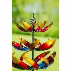 Best Sale 🥰 Evergreen 84"H 3 Tier Wind Spinner, Primary Color Ombre Waves in Motion ❤️ -Garden Decor Shop unnamed file 13989