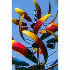 Best Sale 🥰 Evergreen 84"H 3 Tier Wind Spinner, Primary Color Ombre Waves in Motion ❤️ -Garden Decor Shop unnamed file 13990