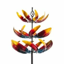 Best Sale 🥰 Evergreen 84"H 3 Tier Wind Spinner, Primary Color Ombre Waves in Motion ❤️ -Garden Decor Shop unnamed file 13991