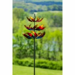 Best Sale 🥰 Evergreen 84"H 3 Tier Wind Spinner, Primary Color Ombre Waves in Motion ❤️ -Garden Decor Shop unnamed file 13993