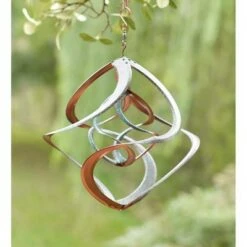 Best deal ❤️ Wind & Weather Copper-Colored and Patina Dual Spiral Hanging Metal Wind Spinner 👍