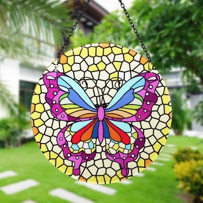 Best Pirce ✨ 16.93" Metal Hanging Mosaic Butterfly Suncatcher - Exhart ✨ 3 Best Pirce ✨ 16.93" Metal Hanging Mosaic Butterfly Suncatcher - Exhart ✨