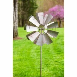 Buy 🎉 Evergreen 72"H Wind Spinner, Galvanized Windmill 🌟 -Garden Decor Shop unnamed file 14048