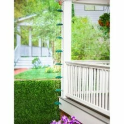 Brand new 🛒 Evergreen 98"H Verdigris Umbrella Rain Chain- Fade and Weather Resistant Outdoor Decor 💯