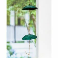 Brand new 🛒 Evergreen 98"H Verdigris Umbrella Rain Chain- Fade and Weather Resistant Outdoor Decor 💯 -Garden Decor Shop unnamed file 14086
