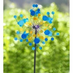 Best reviews of 🥰 Evergreen 48.5"H Wind Spinner, Blue Confetti 🔥
