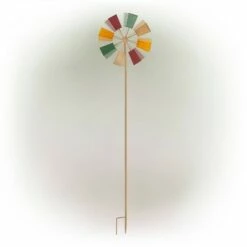 Outlet 😉 52" Outdoor Metal Windmill Spinner Stake Yard Decoration - Alpine Corporation 🤩 -Garden Decor Shop unnamed file 14095