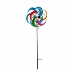 Brand new 🛒 Evergreen Wind Spinner Kinetic (topper and pole) Multicolor with Gems 👏