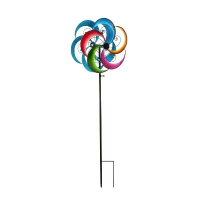Brand new ๐ Evergreen Wind Spinner Kinetic (topper and pole) Multicolor with Gems ๐ 3 Brand new ๐ Evergreen Wind Spinner Kinetic (topper and pole) Multicolor with Gems ๐