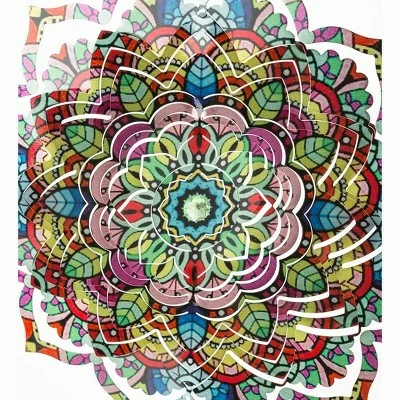 Outlet π Wind & Weather Flower Mandala Optical Illusion Hanging Metal Spinner β 4 Outlet π Wind & Weather Flower Mandala Optical Illusion Hanging Metal Spinner β - Image 2