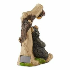 Promo π Zingz & Thingz Zingz & Thingz 9.75" Polyresin Black Bear Solar Statue Brown π