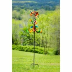 Discount 🛒 Evergreen 80.75"H Creative Wind Spinner, Primary Colors ✔️
