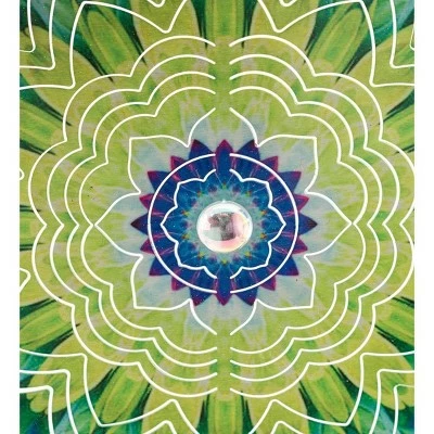 Budget π Wind & Weather Lotus Mandala Optical Illusion Hanging Metal Spinner π 4 Budget π Wind & Weather Lotus Mandala Optical Illusion Hanging Metal Spinner π - Image 2