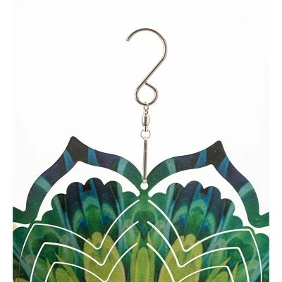 Budget π Wind & Weather Lotus Mandala Optical Illusion Hanging Metal Spinner π 5 Budget π Wind & Weather Lotus Mandala Optical Illusion Hanging Metal Spinner π - Image 3